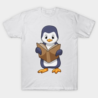 Penguin as Nerd with Book T-Shirt